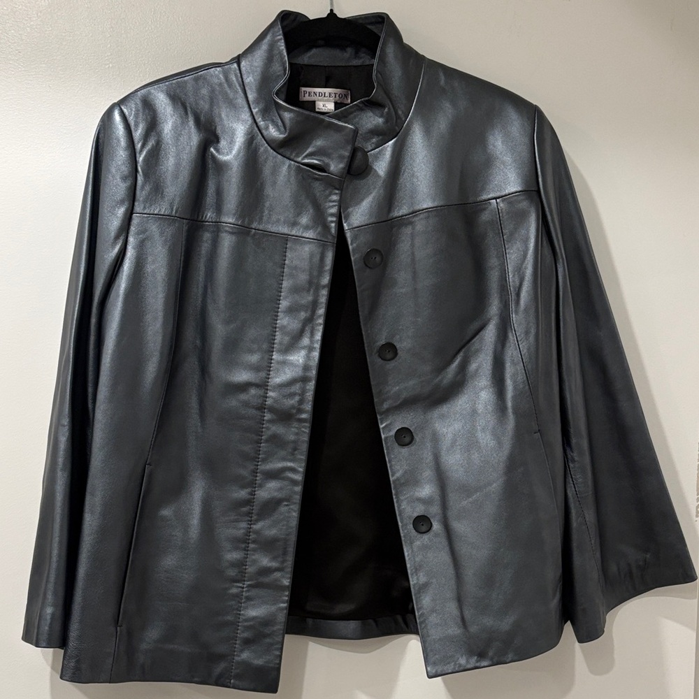 Pendleton Women's Charcoal Leather Jacket